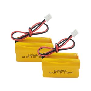 glesource 4.8 volt exit sign battery replacement compatible for bl93nc487 lithonia elb b006 lithonia elbb006 elnicd48700 exit sign with emergency lights (2 pack)