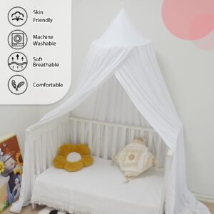 Daksha White Princess Bed Canopy, Mosquito Net for Kids Bed, Play Tent, Children Reading Nook Canopies Indoor, Hanging Bed Net for Girls Room House