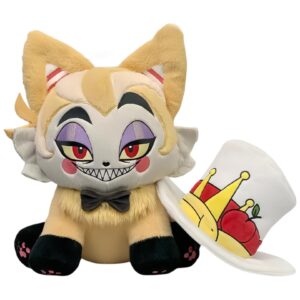 wrohasil 11.8 inch hazbin hotel plush lucifer, stuffed animals helluva boss plushies, soft stuffed lucifer long cat figure dolls pillow, gifts for kid birthday (lucifer meow)