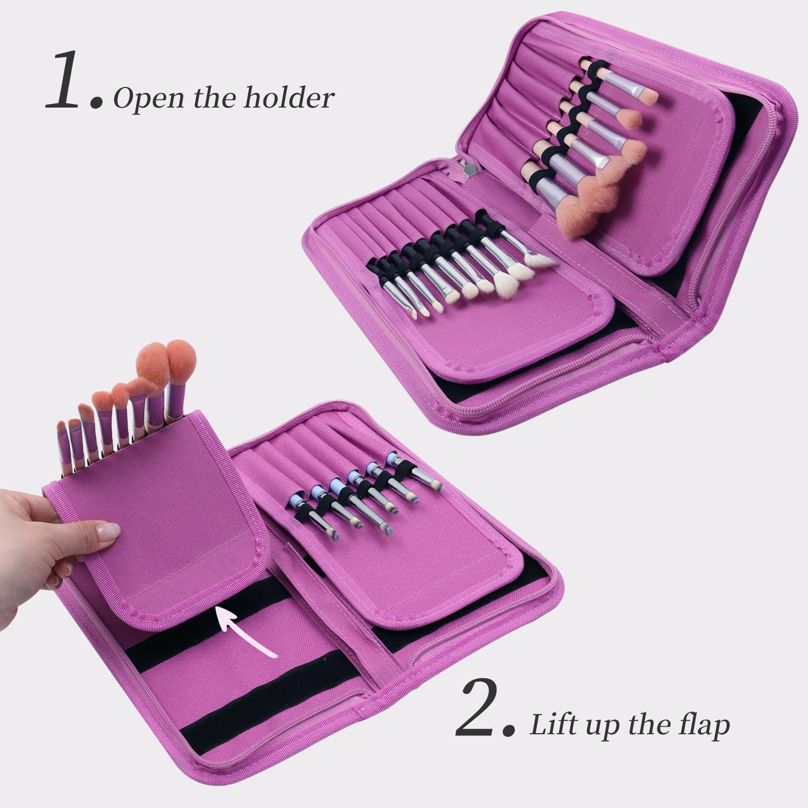 BQAN Nail Art Brush Holder Case - Organizer for Nail Art Brushes, Perfect Brush Holder