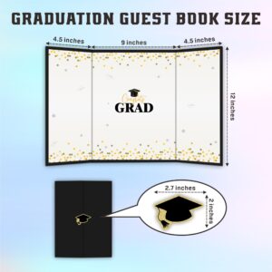 DYIRBIIY Graduation Signature Board - Class of 2024 - Confetti Black 18"X12" Grad Guest Book Alternative for College & High School Students, Congrats Graduate Gift, Party Supplies & Decorations - A04