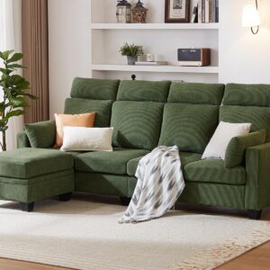 CHIC HOUSE Sofa Headrest Module for Kaleido Sectional Sofa, High Back Support for The Neck and Head, 2-Piece Set with Corduroy, Durable Metal Frame