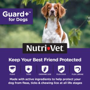 Nutri-Vet Guard+ for Dogs - Flea & Tick Prevention Treatment for Medium Dogs 23-44 lbs. - Waterproof Topical- 90 Days of Protection - 3 Monthly Doses