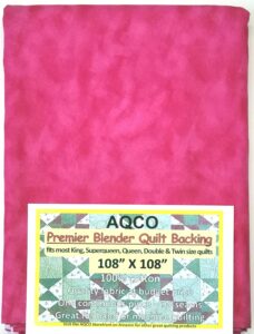 generic premier quilt backing, king, seamless, blender rasberry sorbet, 108""x108"", by aqco