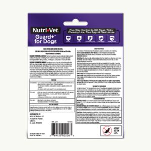 Nutri-Vet Guard+ for Dogs - Flea & Tick Prevention Treatment for Medium Dogs 23-44 lbs. - Waterproof Topical- 90 Days of Protection - 3 Monthly Doses