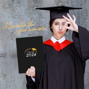 DYIRBIIY Graduation Signature Board - Class of 2024 - Confetti Black 18"X12" Grad Guest Book Alternative for College & High School Students, Congrats Graduate Gift, Party Supplies & Decorations - A04