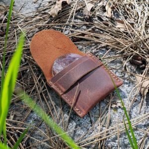 Coopers Bay Pocket Magnifying Lens in Leather Carry Pouch for Fire Making, Tracking, Plant ID, etc.