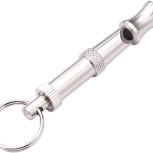 Labriciyon 1Pc Silver Adjustable Ultrasonic Dog Whistle,Portable Whistle Pet Whistle Supersonic Whistle Dog Whistles for Pet Training,Pet Supplies,Training and Behavior Aids,Convenient to Carry