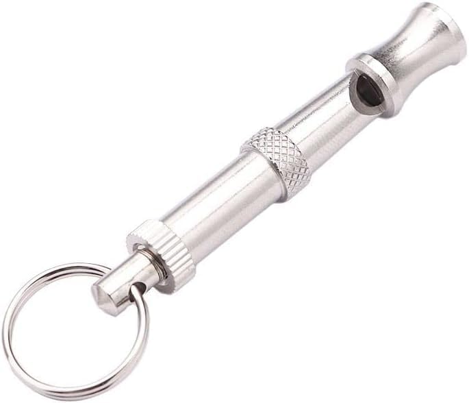 Labriciyon 1Pc Silver Adjustable Ultrasonic Dog Whistle,Portable Whistle Pet Whistle Supersonic Whistle Dog Whistles for Pet Training,Pet Supplies,Training and Behavior Aids,Convenient to Carry