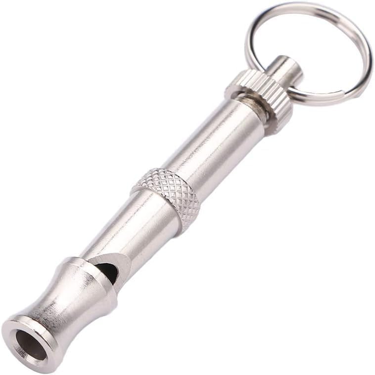 Labriciyon 1Pc Silver Adjustable Ultrasonic Dog Whistle,Portable Whistle Pet Whistle Supersonic Whistle Dog Whistles for Pet Training,Pet Supplies,Training and Behavior Aids,Convenient to Carry