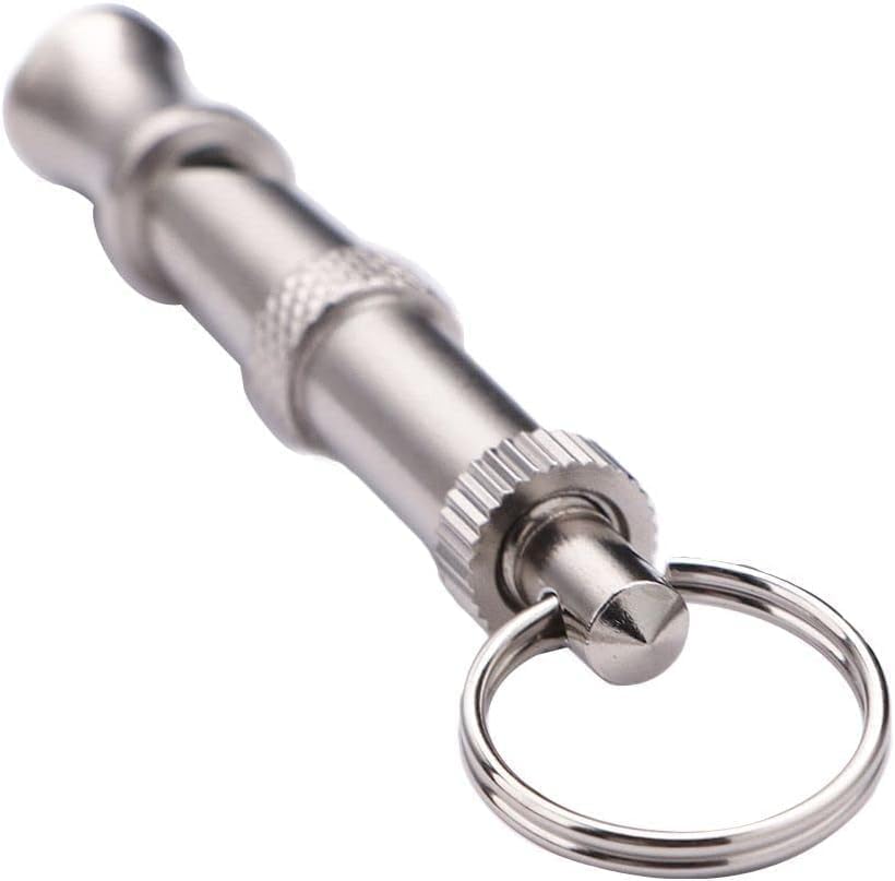 Labriciyon 1Pc Silver Adjustable Ultrasonic Dog Whistle,Portable Whistle Pet Whistle Supersonic Whistle Dog Whistles for Pet Training,Pet Supplies,Training and Behavior Aids,Convenient to Carry