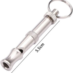 Labriciyon 1Pc Silver Adjustable Ultrasonic Dog Whistle,Portable Whistle Pet Whistle Supersonic Whistle Dog Whistles for Pet Training,Pet Supplies,Training and Behavior Aids,Convenient to Carry