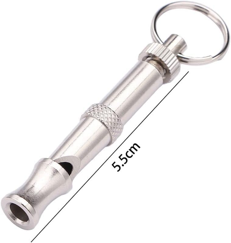 Labriciyon 1Pc Silver Adjustable Ultrasonic Dog Whistle,Portable Whistle Pet Whistle Supersonic Whistle Dog Whistles for Pet Training,Pet Supplies,Training and Behavior Aids,Convenient to Carry