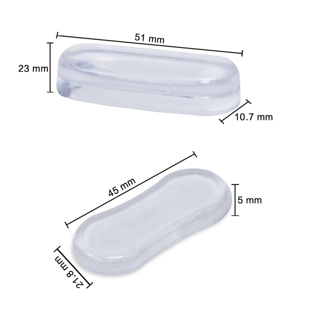 5Pcs Transparent Toilet Seat Bumper Set, Silicone Strong Adhesive Toilet Seats Lid Bumpers, Toilet Seat Buffers, Toilet Lid Rubber Pads for, Home, Hotel and Hospital Toilets and Toilet Parts