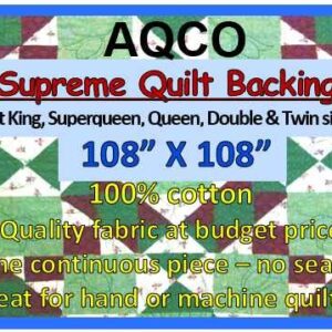 Generic Quilt Backing, King, Seamless, from AQCO, Blender Green, 108""x108""