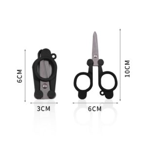 YAFIYGI 3PCS Travel Scissors TSA Approved Folding Portable Mini Travel Trip Stainless Steel Blades Plastic Handles Compact Foldable Small Carry On Pocket Size for Backpack Crafting Scissors Home