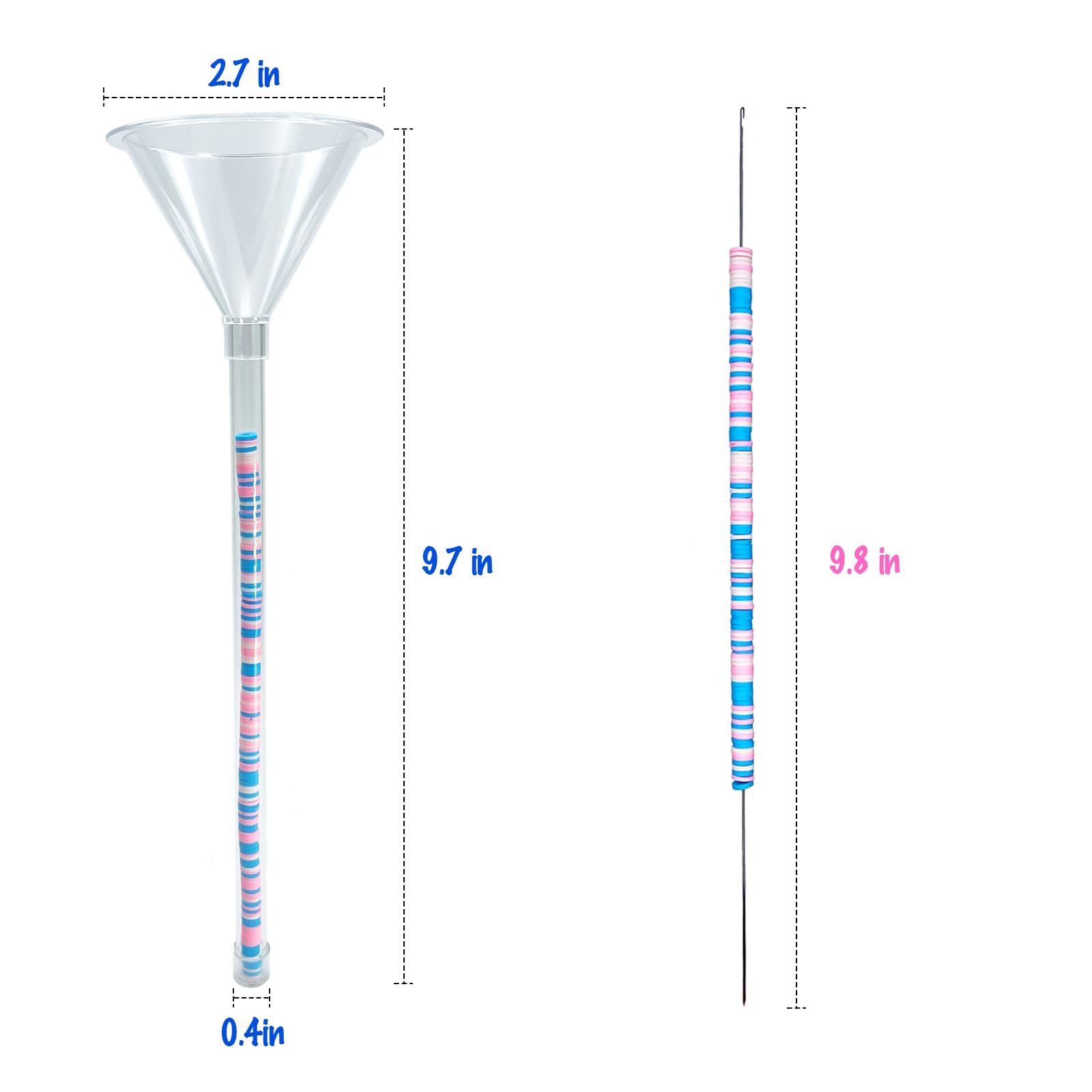 Xmada Beading Funnel - Beading Tools Kit for Clay Bead, 2 PCS Beading Tools for Jewelry Making with Beading Needles, Bracelets, Necklaces Making (2)