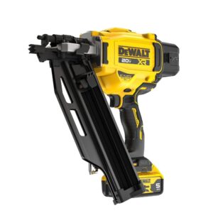 dewalt dcn920p1 20v max brushless 21-degree lithium-ion cordless plastic framing nailer kit (5 ah)