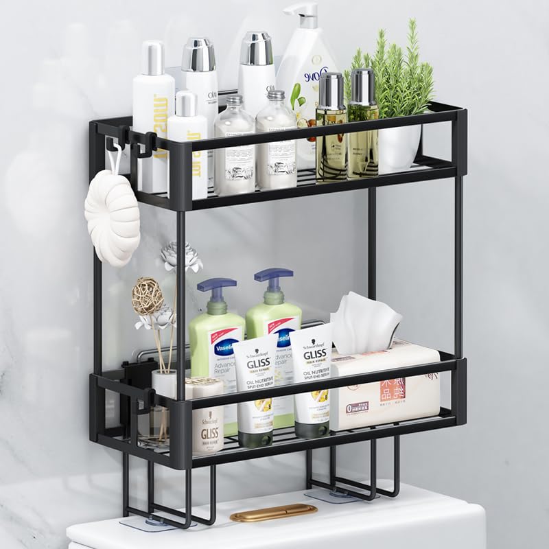 Bathroom Organizers and Storage,Over The Toilet Storage, Over Toilet Shelf Organizer,Behind Toilet Tank Bathroom Organizer Storage for Space Saving