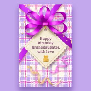 Prime Greetings Happy Birthday Card For Granddaughter, Made in America, Eco-Friendly, Thick Card Stock with Premium Envelope 5in x 7.75in, Packaged in Protective Mailer