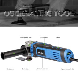 G LAXIA Oscillating Tool, 3.5A Oscillating Multi Tool with with 4° Oscillation Angle, 31 Piece Accessories Scraping, Grinding, Sanding, Cutting