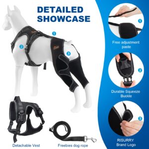 CHAMIN Dog Leg Braces for Hind Leg, Dog Acl Knee Brace Support for Cruciate Ligament Injury，Osteoarthritis, Luxating Patella, Muscle Sore,et(Extra Large)