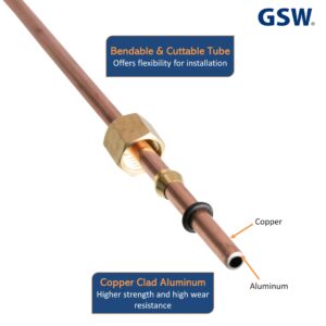 GSW WR-PTC34 3/16"OD x 34"L Bendable Pilot Tubing with Pilot Tip, Nut & Sleeve, Chinese Wok Range Accessory for Commercial Restaurant Kitchen Gas Equipment