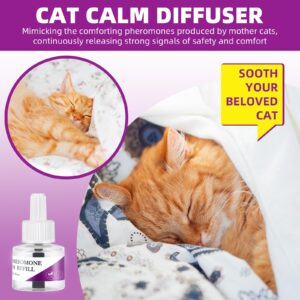 G · PEH Cat Pheromones Calming Diffuser Refill, 6 Pack Cat Calming Diffuser Refills Kit, Relieve Anxiety Stress 180 Days for Cats Calm, 48ml Fit All Common Diffusers Plug in