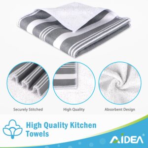 AIDEA Kitchen Towels, Absorbent Dish Towels for Kitchen, Soft Dish Cloth for Home, Multi-Purpose DishCloths for Household Cleaning and Drying, 11” x 11”, 8 Pack