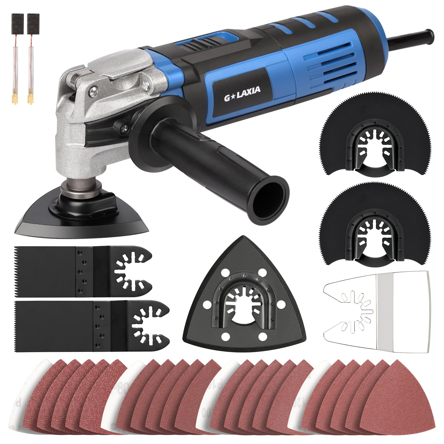 G LAXIA Oscillating Tool, 3.5A Oscillating Multi Tool with with 4° Oscillation Angle, 31 Piece Accessories Scraping, Grinding, Sanding, Cutting