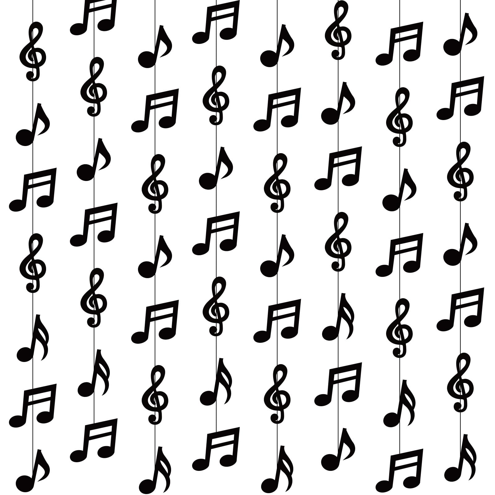 Cindeer 8 Pcs Musical Notes Hanging Decorations Music Theme Party Decorations Music Notes Paper Garlands Banners for 50s 80s Theme Birthday Baby Shower Wedding Music Party Supplies Ceiling Decor