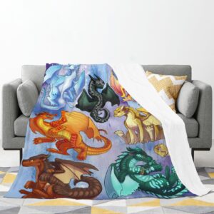 olmsol wings of fires blanket ultra soft cozy merchandise for art poster design throw blanket for any dragons fans 40"x50"