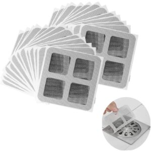 disposable hair drain stickers, 2024 new drain cover hair catcher for bathroom laundry bathtub kitchen（20pcs）