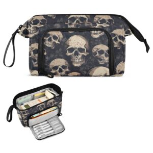 UMIRIKO Halloween Skull Gothic Pencil Pouches Large Pencil Cases Zipper Pencil Bags Pen Box Big Pen Cases for Adults Girls Kids Boys 21343671