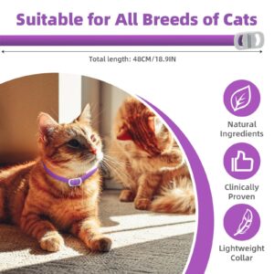 Cat Calming Collar for Cats, Pheromone Collar for Cats, Adjustable Efficient Relieve Reduce Anxiety Cat Collars for Pets with 60 Days Long Calming Effect for Small, Medium and Large Cats, 4Pcs