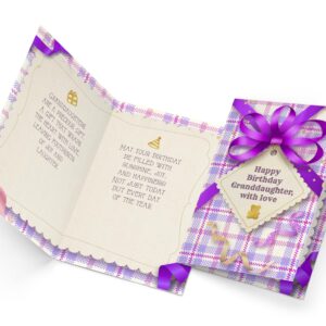 Prime Greetings Happy Birthday Card For Granddaughter, Made in America, Eco-Friendly, Thick Card Stock with Premium Envelope 5in x 7.75in, Packaged in Protective Mailer