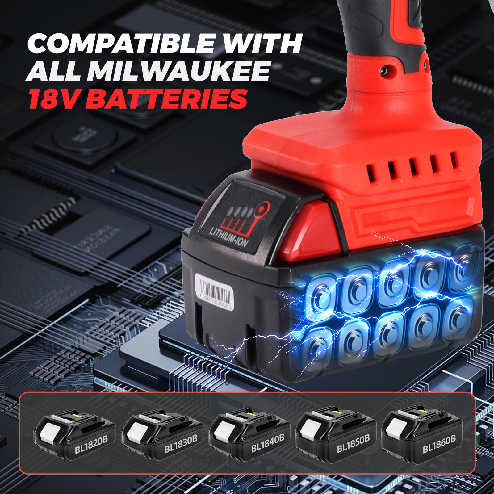 Cordless Tile Vibration Tools for Milwaukee 18V Battery, Yeartop Tiler Vibratior Leveling Machine Tile Installation Tool with 8 Adjustable Speed,Suction Cup,Digital Display (Battery Not Include)