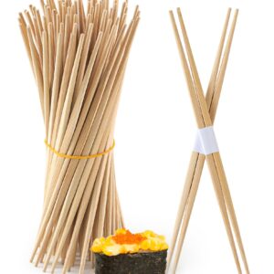 LOROTOCO 100Pairs Bamboo Chopsticks Disposable | Japanese | Sushi | Separated | Non Slip | Pointed Chopsticks-（9.45in）