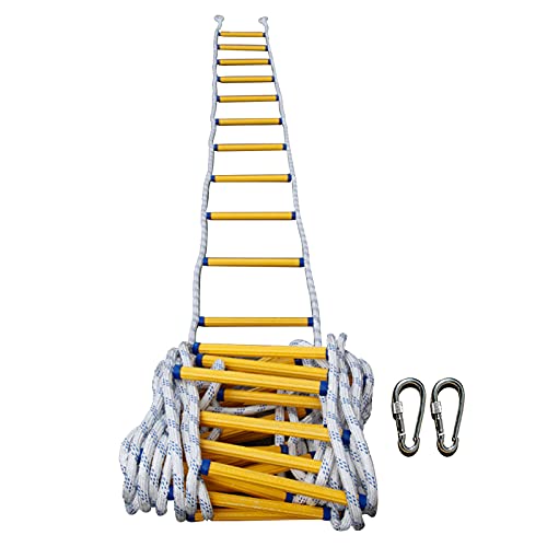 WSYZHL Escape Rope Ladder Emergency Fire Escape Ladders with Hooks Flame Resistant Safety Rope Ladder 2-9 Storey Fast to Deploy Easy to Use, 3/5/8/10/20/30M