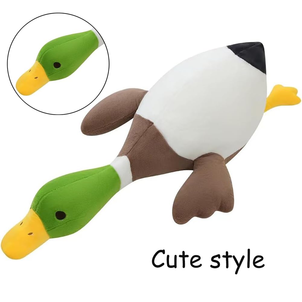 Pasrdqoyp Mallard Duck Plush,Mallard Duck Stuffed Animals, Soft Furry Duck Stuffed Animal Pillow,Huge Duck Plush Hugging Pillow Gifts for Every Age (29.5in)