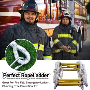 Fire Escape Ladder, 16.4ft Emergency Fire Escape Rope Ladder, Emergency Fire Escape Rope Ladder, Resin Aerial Worker for Outdoor Rescue Training,40m/131.2ft