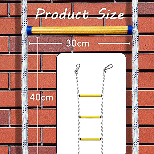 WSYZHL Rope Ladder, Emergency Fire Escape Ladder for Kids and Adults 2-5 Story Homes Multi-Purpose Flame Resistant with Carabiners/10M/33Ft