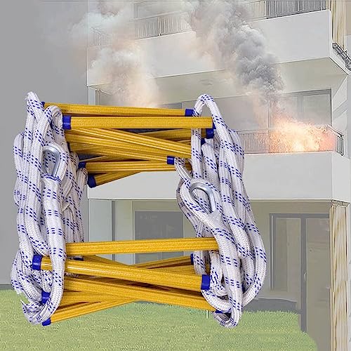 WSYZHL Fire Escape Ladder, Fire Escape Ladder, Emergency Safety Portable Rope Ladder, 2-18 Story Homes Reusable Compact Lightweight External Rescue Ladder/50M/164Ft