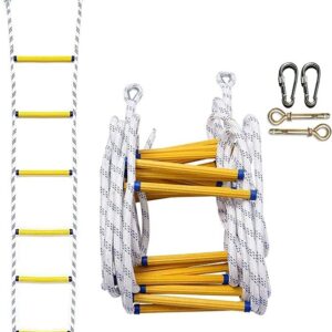 WSYZHL Emergency Fire Ladder Flame Resistant Safety Rope Escape Ladder for Kids and Adults, for Fast to Deploy in Fire/25M