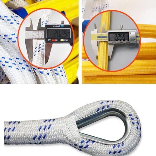 Fire Escape Ladder, 16.4ft Emergency Fire Escape Rope Ladder, Emergency Fire Escape Rope Ladder, Resin Aerial Worker for Outdoor Rescue Training,40m/131.2ft