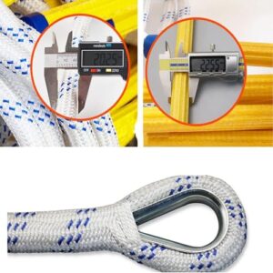 Fire Escape Ladder, 16.4ft Emergency Fire Escape Rope Ladder, Emergency Fire Escape Rope Ladder, Resin Aerial Worker for Outdoor Rescue Training,3m/9.8ft