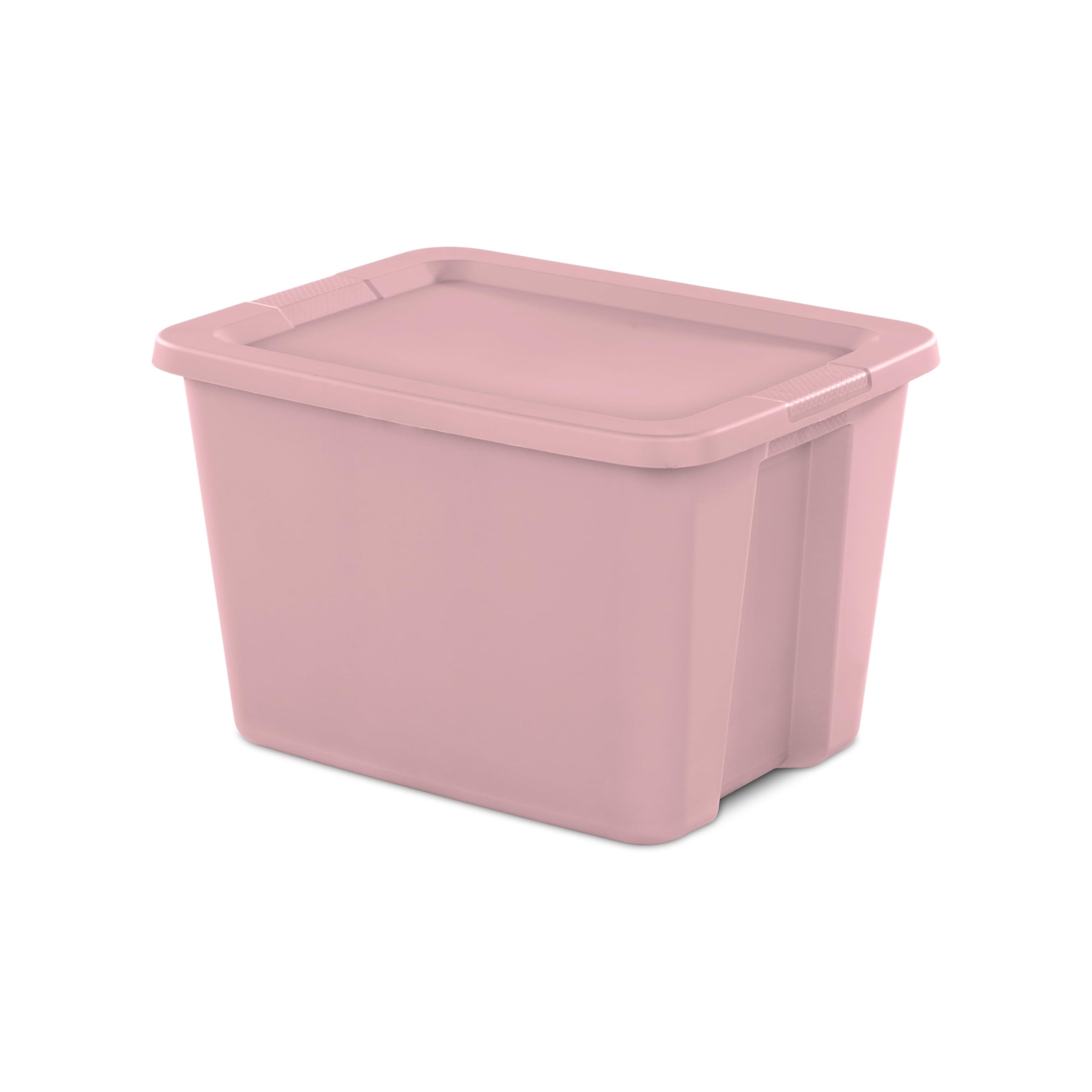 AYOYZ 18 Gallon Tote Box Plastic, Blush Pink