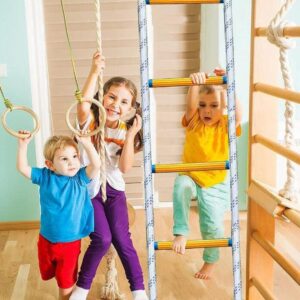 WSYZHL Rope Ladder, Emergency Fire Escape Ladder for Kids and Adults 2-5 Story Homes Multi-Purpose Flame Resistant with Carabiners/10M/33Ft