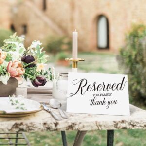 20 Pack Reserved Signs for Wedding, 4X6 Inch Reserved Table Signs, Minimalist Table Place Cards for Wedding, Restaurants, Parties, Receptions, Events, Table Setting Cards -RS04