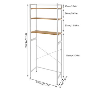 MSAIERPLR Over The Toilet Storage Cabinet Bathroom Storage Shelf Freestanding Storage Rack Bathroom Rack for Washing Machine Over Washer & Dryer Shelves Suitable for Use in Kitchens Bathrooms Laundry